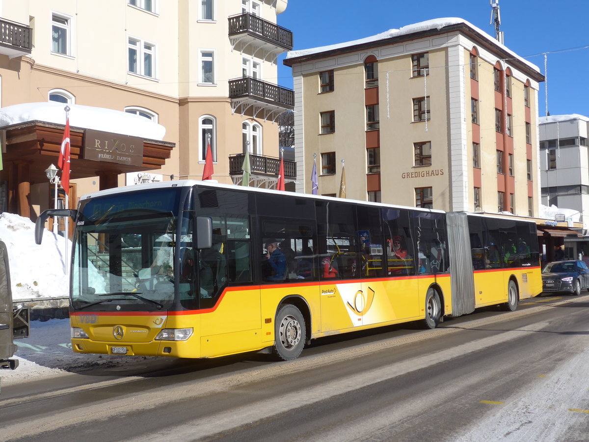 (188'509) - PostAuto Graub�nden - GR 102'356 - Mercedes am 13. Februar 2018 beim Bahnhof Davos Dorf