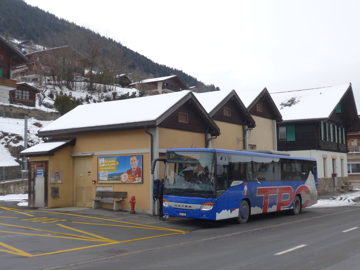 (188'982) - TPC Aigle - Nr. 9/VS 4209 - Setra am 3. M�rz 2018 beim Bahnhof Troistorrents