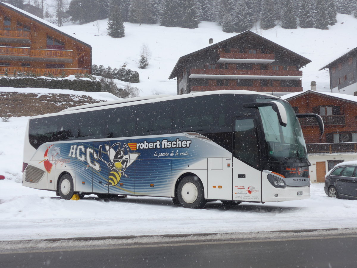 (188'993) - Fischer, Marin - NE 8828 - Setra am 3. M�rz 2018 in Morgins