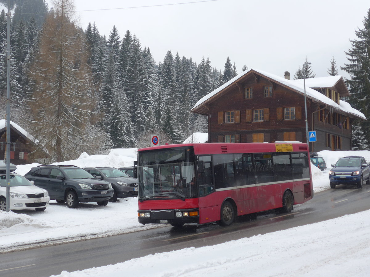 (189'005) - T�l�morgins, Morgins - VS 410'452 - MAN/Berkhof (ex Dysli, Bern Nr. 467; ex Bernmobil, Bern Nr. 452) am 3. M�rz 2018 in Morgins, Post