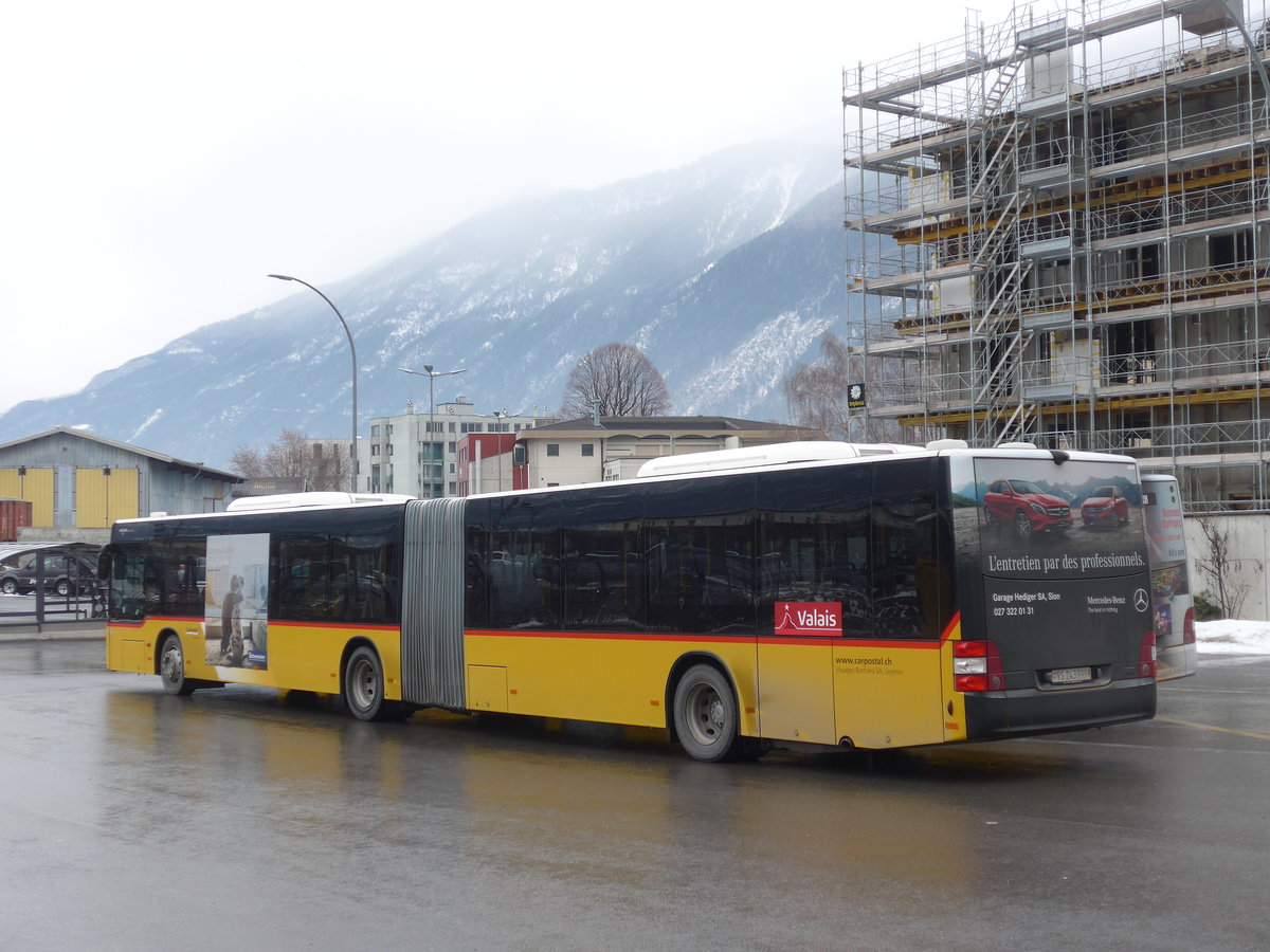 (189'037) - Buchard, Leytron - VS 243'999 - MAN am 3. M�rz 2018 beim Bahnhof Martigny