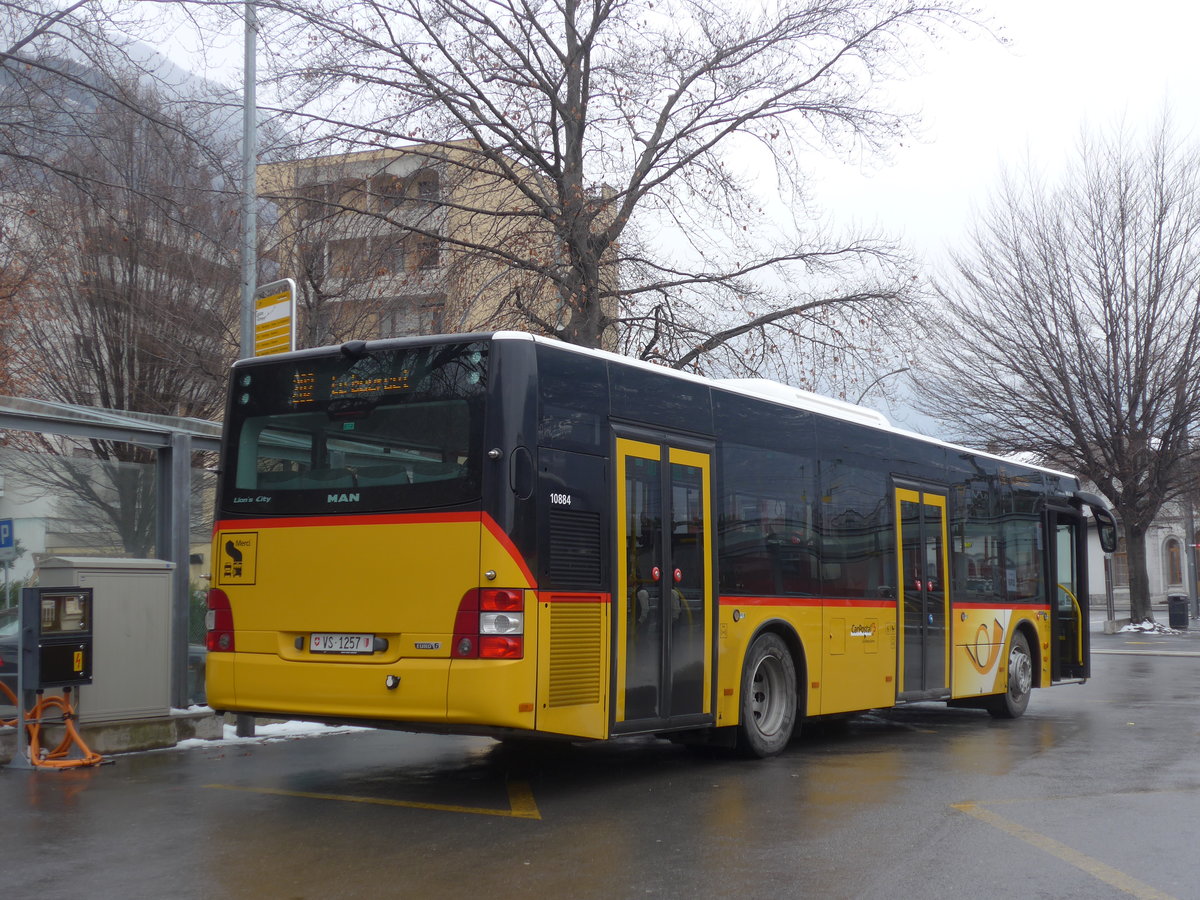 (189'038) - TMR Martigny - VS 1257 - MAN am 3. M�rz 2018 beim Bahnhof Martigny