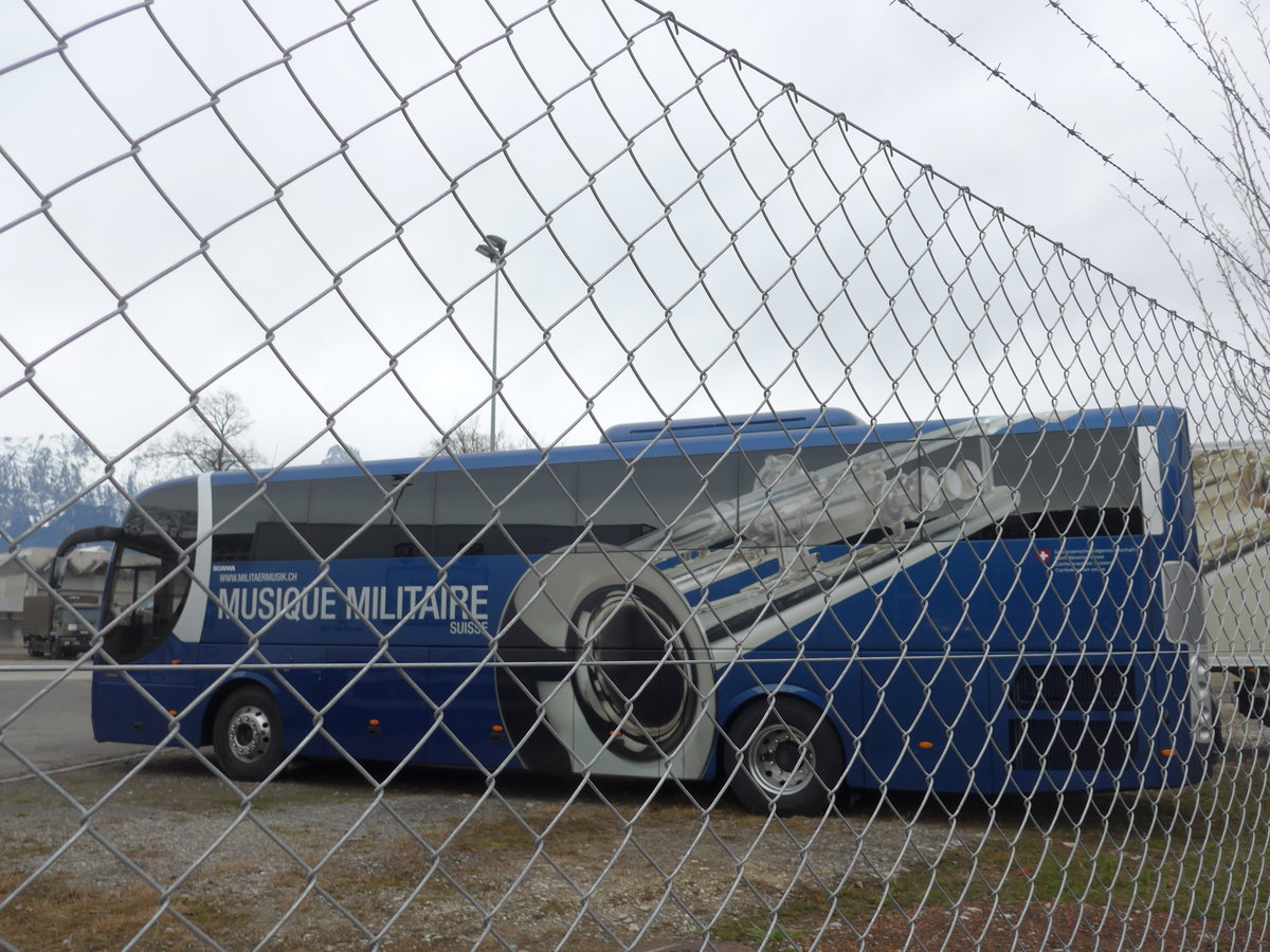 (189'130) - Schweizer Armee - M+5592 - Scania am 11. M�rz 2018 in Thun, Waffenplatz