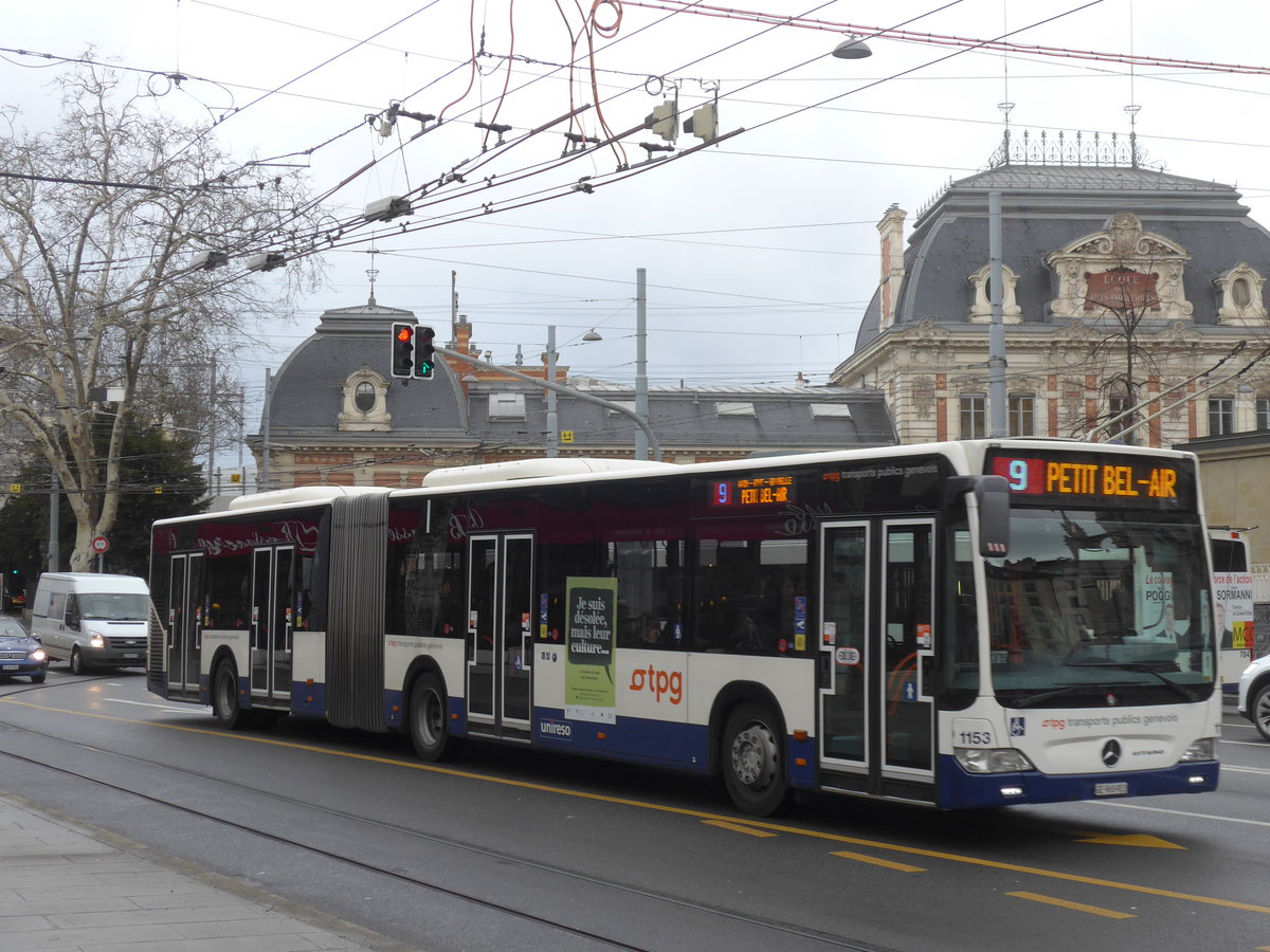 (189'156) - TPG Gen�ve - Nr. 1153/GE 960'903 - Mercedes am 12. M�rz 2018 in Gen�ve, Place des Vingt-Deux-Gen�ve