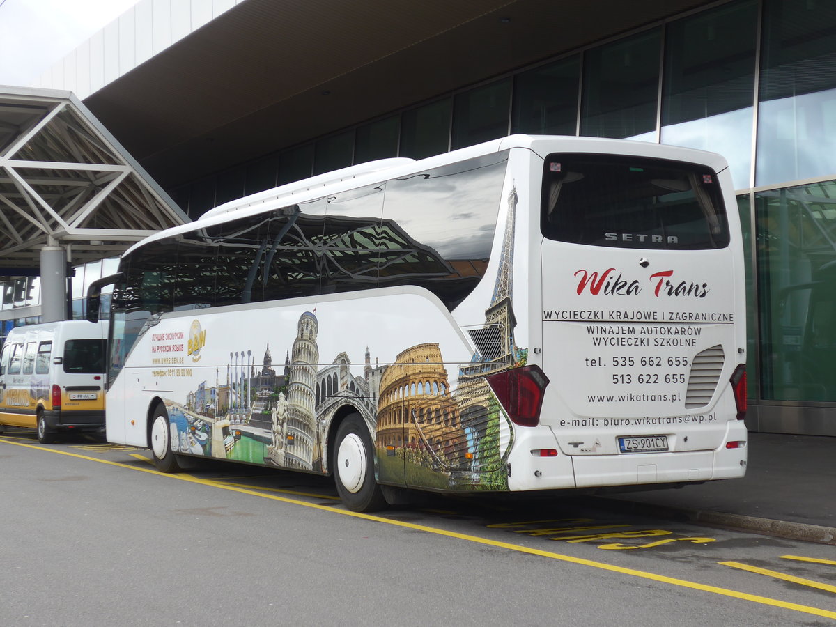 (189'293) - Aus Polen: Wika Trans, Swinoujicie - ZS 901CY - Setra am 12. M�rz 2018 in Gen�ve, A�roport