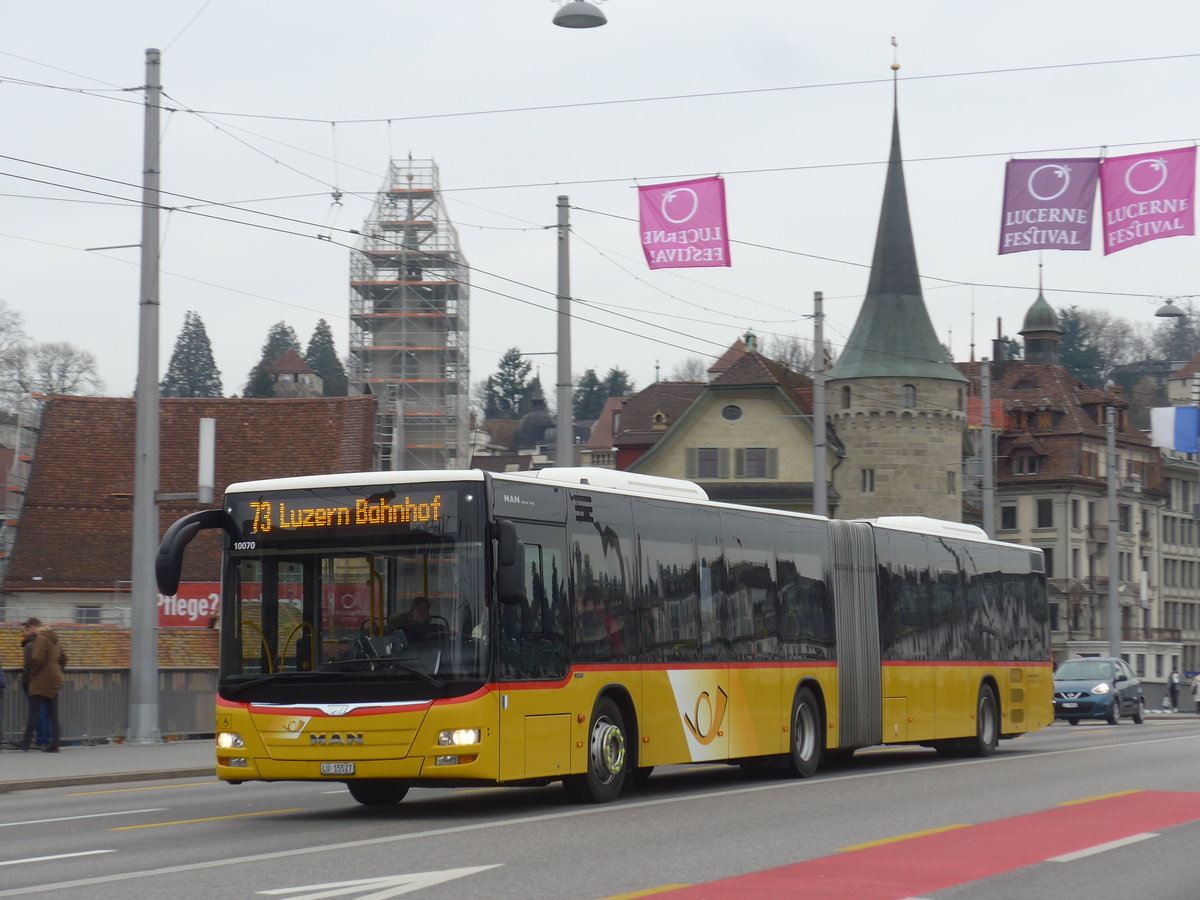 (189'392) - Bucheli, Kriens - Nr. 20/LU 15'527 - MAN am 17. M�rz 2018 in Luzern, Bahnhofbr�cke