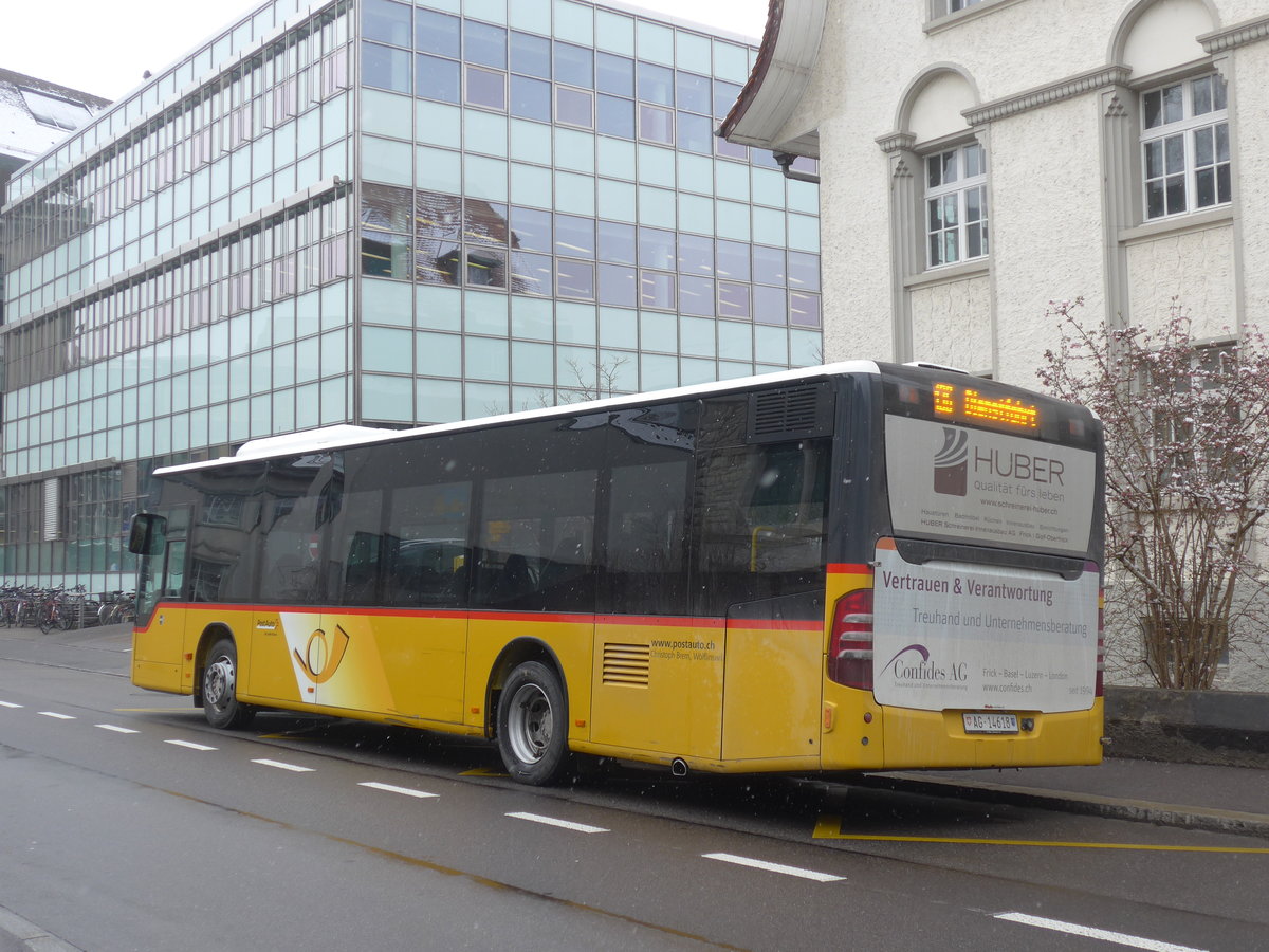 (189'466) - Brem, W�lflinswil - AG 14'618 - Mercedes am 19. M�rz 2018 beim Bahnhof Aarau