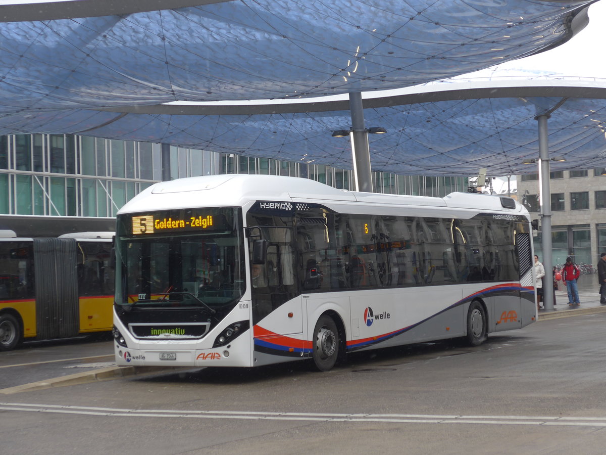 (189'471) - AAR bus+bahn, Aarau - Nr. 44/AG 7544 - Volvo am 19. M�rz 2018 beim Bahnhof Aarau