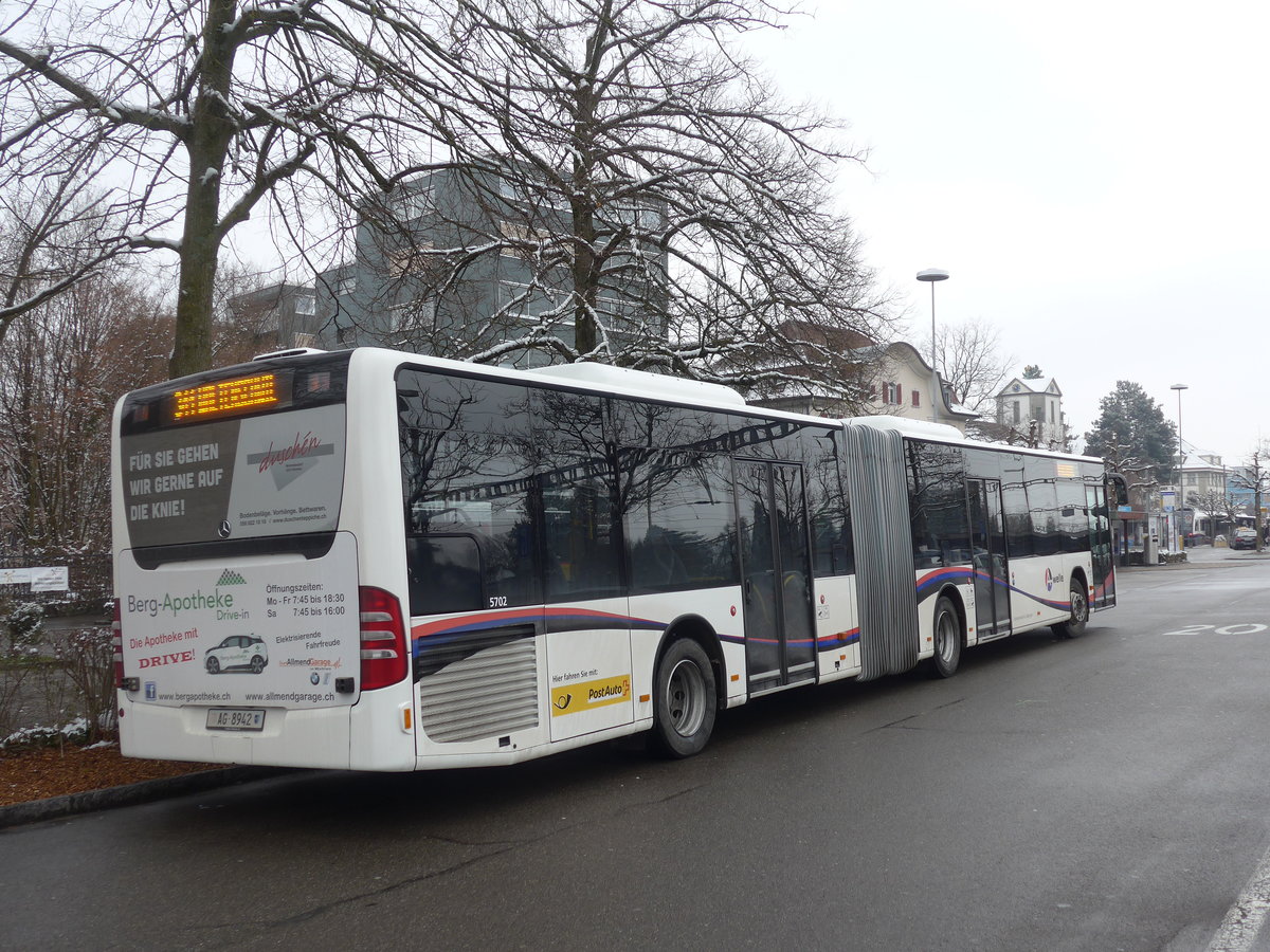 (189'493) - Geissmann, H�gglingen - AG 8942 - Mercedes am 19. M�rz 2018 beim Bahnhof Wohlen