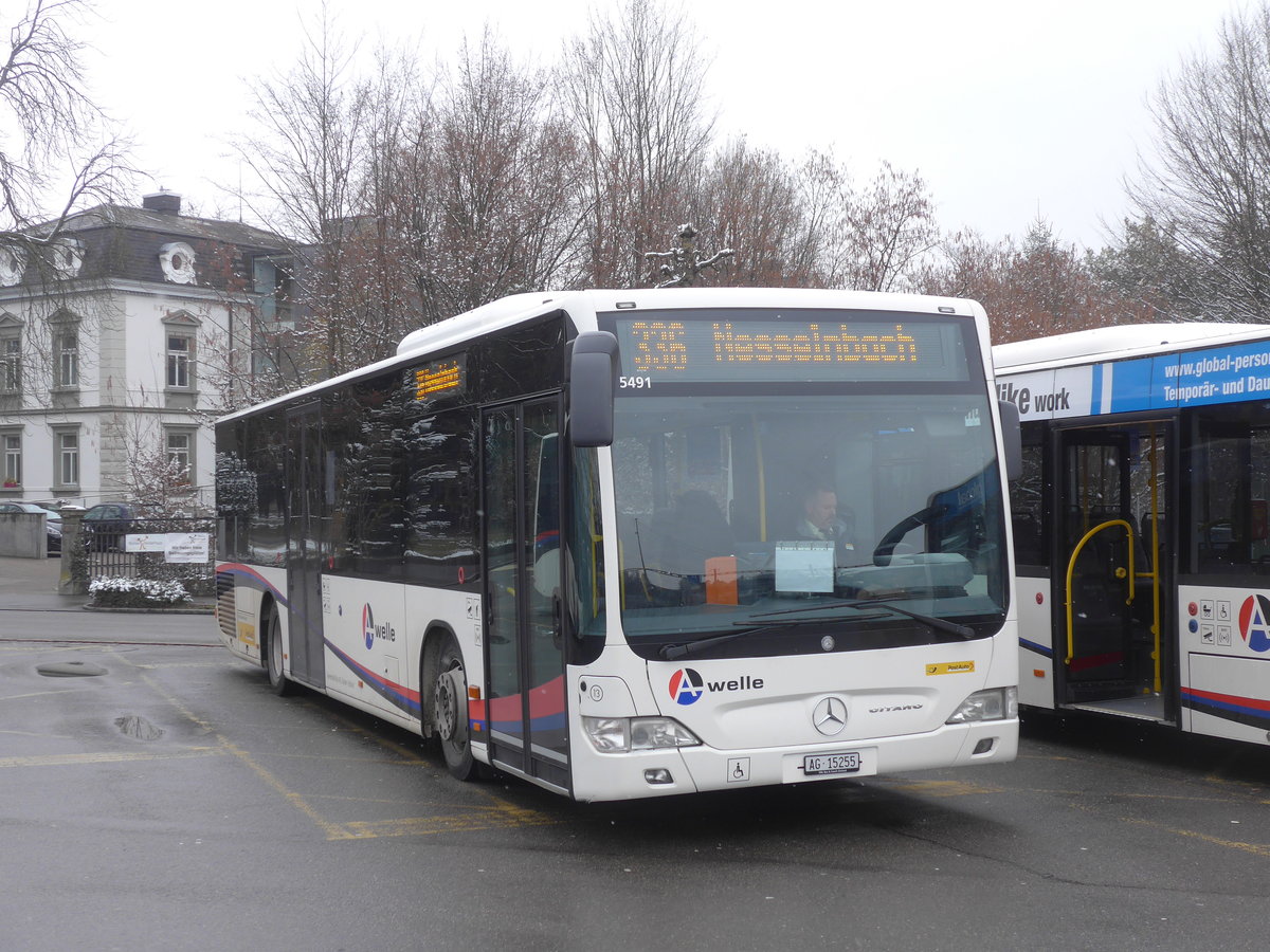 (189'497) - Twerenbold, Baden - Nr. 13/AG 15'255 - Mercedes (ex Geissmann, Mellingen Nr. 13) am 19. M�rz 2018 beim Bahnhof Wohlen