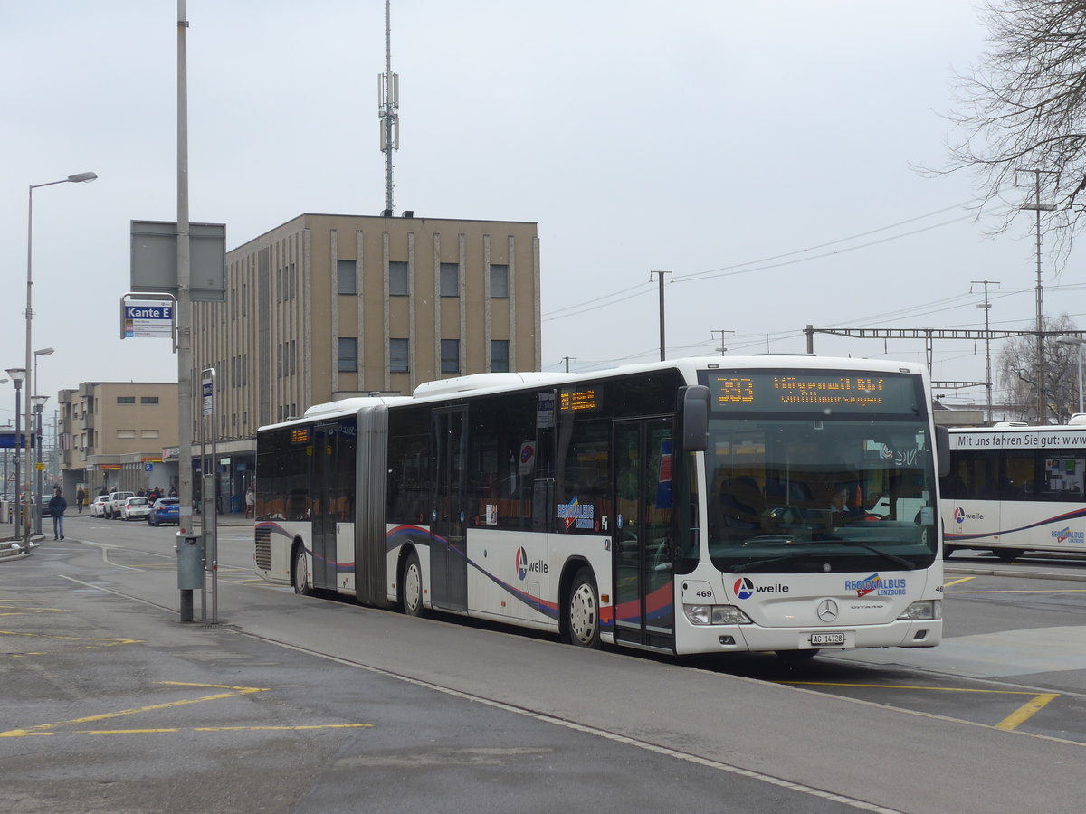 (189'526) - Knecht, Windisch - Nr. 469/AG 14'728 - Mercedes am 19. M�rz 2018 beim Bahnhof Lenzburg