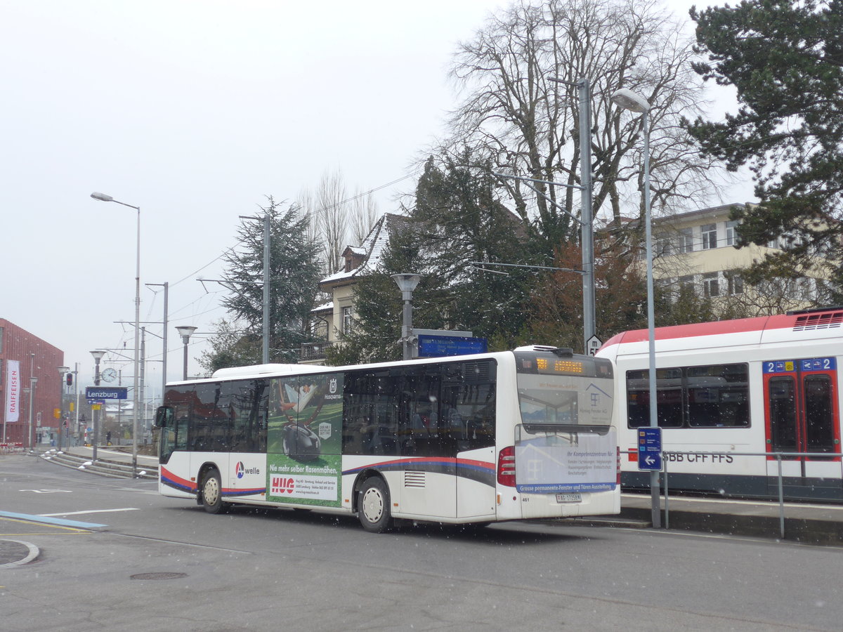 (189'539) - Knecht, Windisch - Nr. 461/AG 17'258 - Mercedes am 19. M�rz 2018 beim Bahnhof Lenzburg