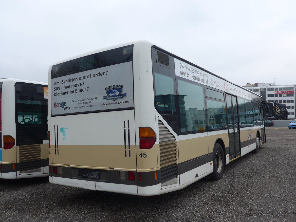 (189'584) - AZZK Zollikon - Nr. 45 - Mercedes am 19. M�rz 2018 in Kloten, EvoBus