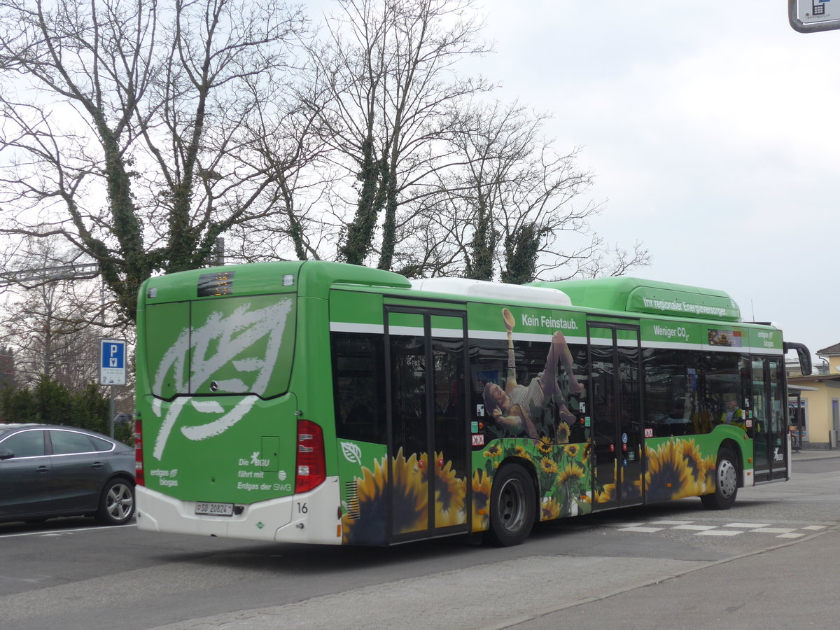 (189'632) - BGU Grenchen - Nr. 16/SO 20'824 - Mercedes am 26. M�rz 2018 beim Bahnhof Grenchen S�d