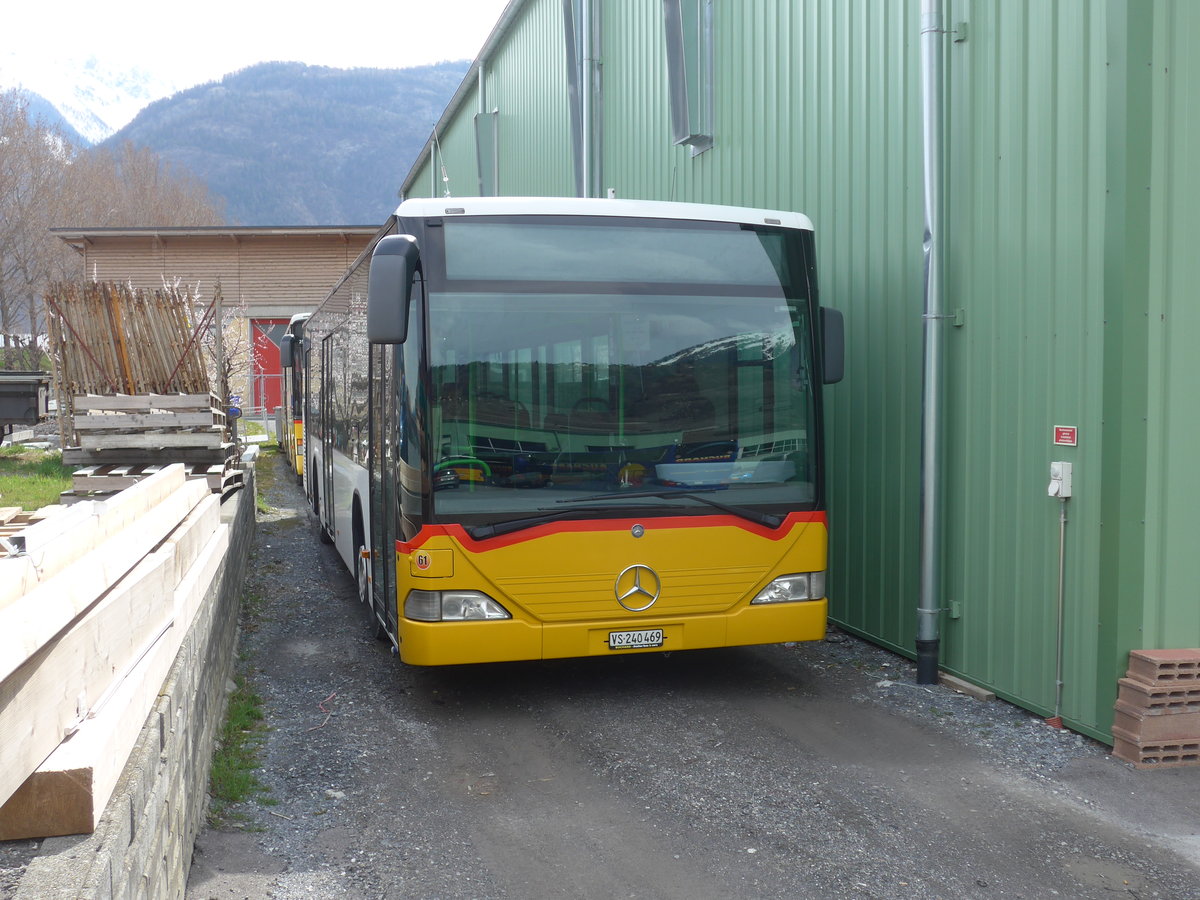 (189'730) - Buchard, Leytron - Nr. 61/VS 240'469 - Mercedes (ex TPM Morges Nr. 60; ex TPL Lugano Nr. 3) am 30. M�rz 2018 in Leytron, Garage