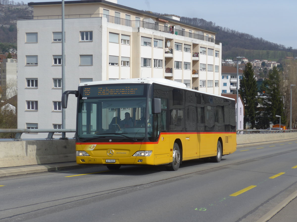 (189'939) - Tobler, Rebeuvelier - JU 55'492 - Mercedes am 2. April 2018 in Del�mont, Route de Mandchourie