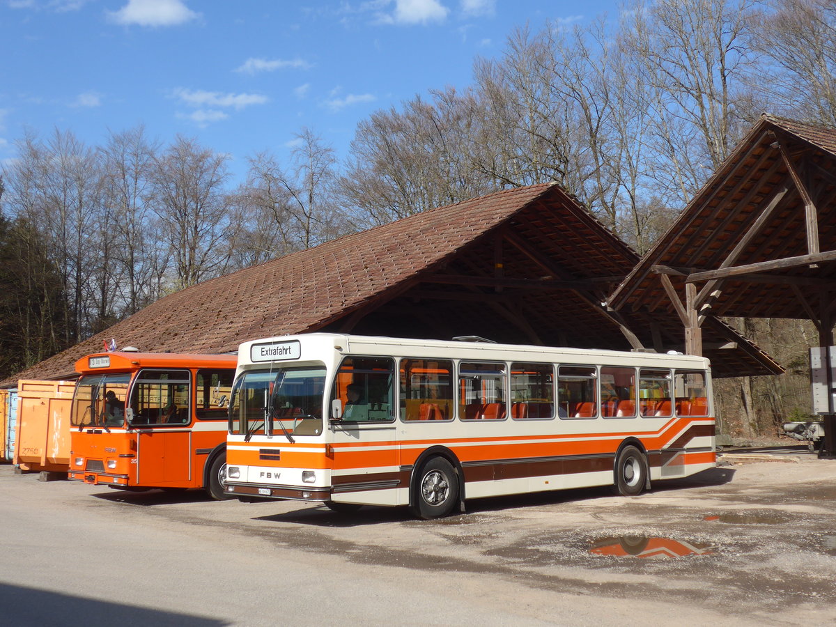 (190'031) - Wegm�ller, M�nsingen - BE 399'675 - FBW/R&J (ex Bamert, Wollerau) am 7. April 2018 in Oberburg, Ziegelgut