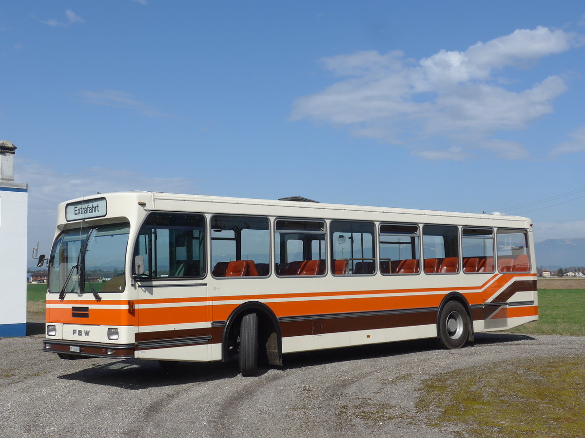 (190'052) - Wegm�ller, M�nsingen - BE 399'675 - FBW/R&J (ex Bamert, Wollerau) am 7. April 2018 in Lyssach, Museum Lorenz