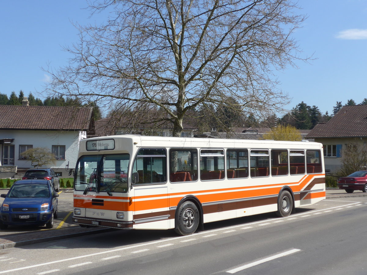 (190'067) - Wegm�ller, M�nsingen - BE 399'675 - FBW/R&J (ex Bamert, Wollerau) am 7. April 2018 in Kernenried, Gasthof L�wen