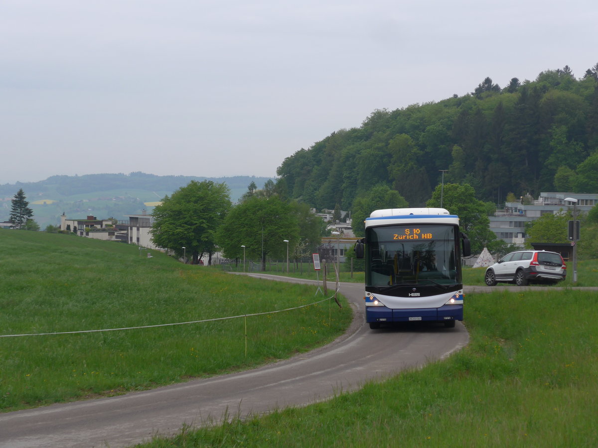 (192'302) - AHW Horgen - ZH 222'167 - Scania/Hess (ex ZVB Zug Nr. 140) am 3. Mai 2018 beim Bahnhof Ringlikon
