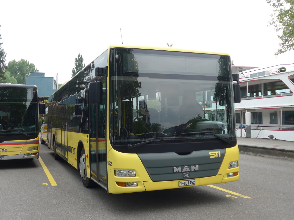 (192'312) - STI Thun - Nr. 152/BE 801'152 - MAN am 4. Mai 2018 bei der Schiffl�ndte Thun