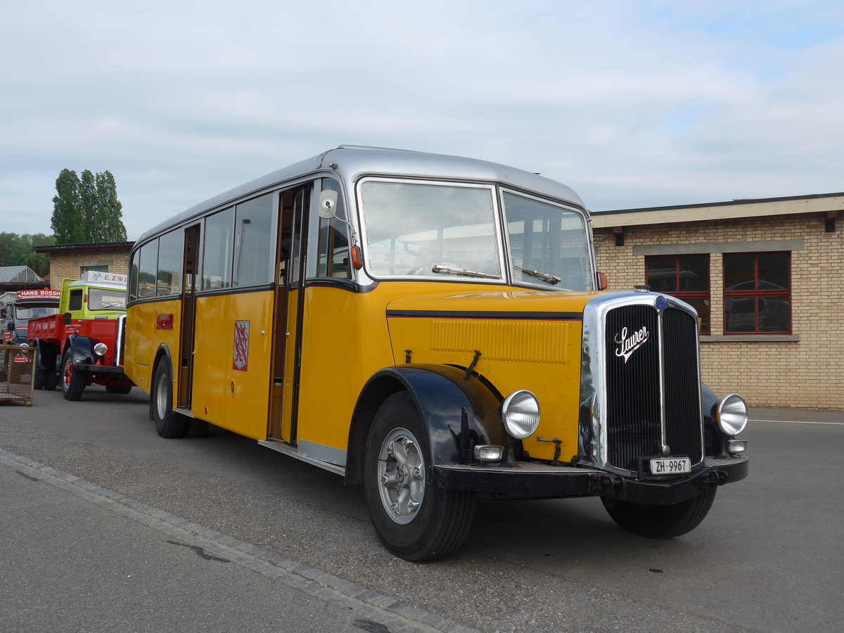 (192'322) - Wegm�ller, Attikon - ZH 9967 - Saurer/Hess (ex P 24'531; ex P 1375) am 5. Mai 2018 in Attikon, Wegm�ller