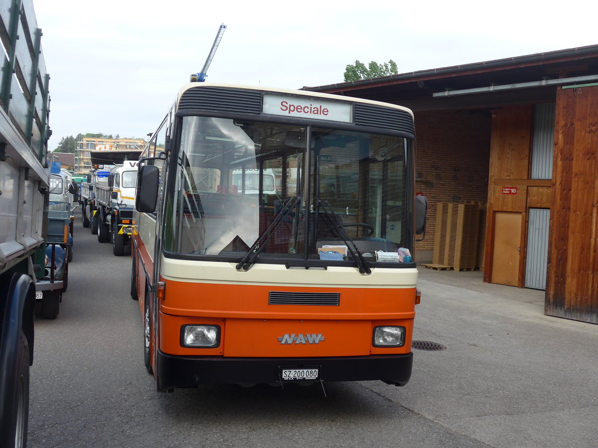(192'327) - AWD Dienstleistungen, H�nenberg - SZ 200'080 - NAW/Hess (ex AMSA Chiasso Nr. 22; ex Tischhauser, Oberschan) am 5. Mai 2018 in Attikon, Wegm�ller