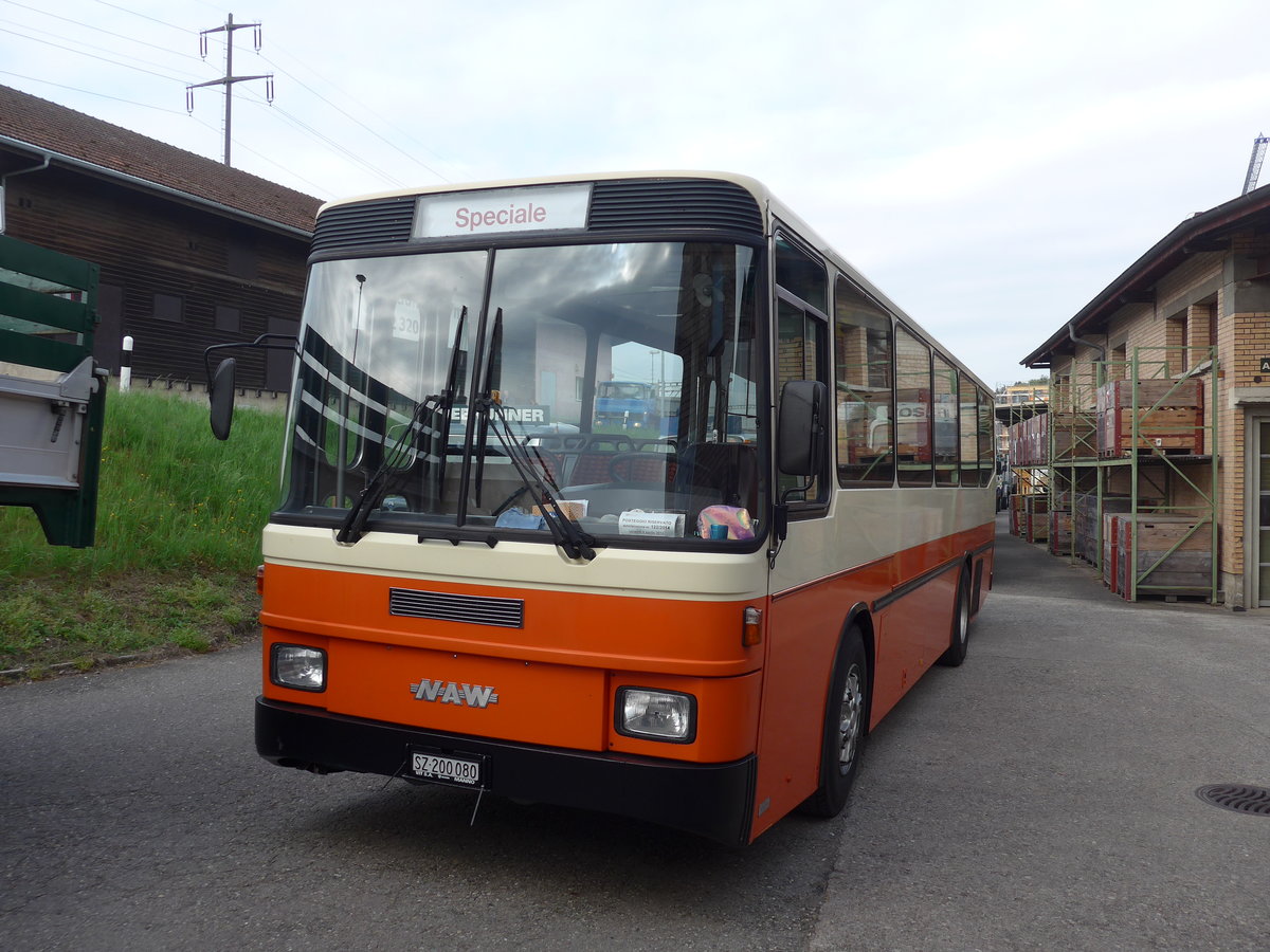 (192'328) - AWD Dienstleistungen, H�nenberg - SZ 200'080 - NAW/Hess (ex AMSA Chiasso Nr. 22; ex Tischhauser, Oberschan) am 5. Mai 2018 in Attikon, Wegm�ller