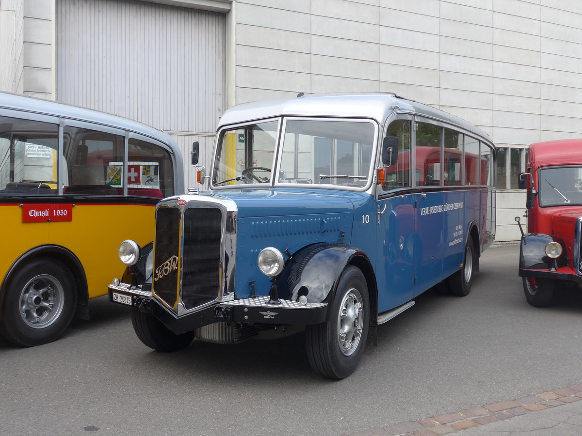 (192'386) - Murer, Jona - Nr. 10/ZH 20'815 - FBW/T�scher (ex VZO Gr�ningen Nr. 10; ex Richter, Z�rich; ex VZO Gr�ningen Nr. 10) am 5. Mai 2018 in Attikon, Wegm�ller