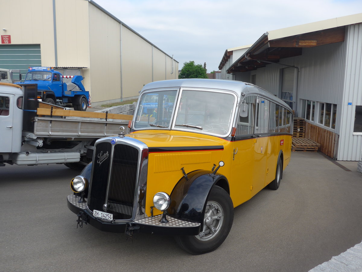 (192'406) - Richter, Ossingen - ZH 14'254 - Saurer/R&J (ex P 23'066; ex P 2118) am 5. Mai 2018 in Attikon, Wegm�ller