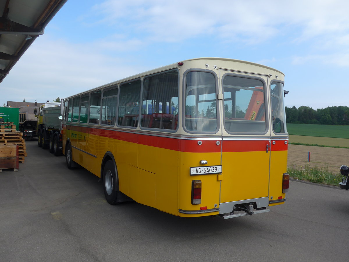 (192'411) - Birchler, Remetschwil - AG 54'039 - FBW/T�scher (ex Gerber, Winkel; ex Eggenberger, M�riken; ex Tanner, Bubendorf; ex P 24'803) am 5. Mai 2018 in Attikon, Wegm�ller