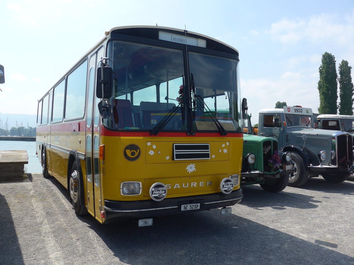 (192'620) - F�ssler, Unteriberg - Nr. 6/SZ 5232 - Saurer/R&J (ex Sch�rch, Gutenburg Nr. 6; ex P 24'358) am 5. Mai 2018 in Arbon, Arbon Classics