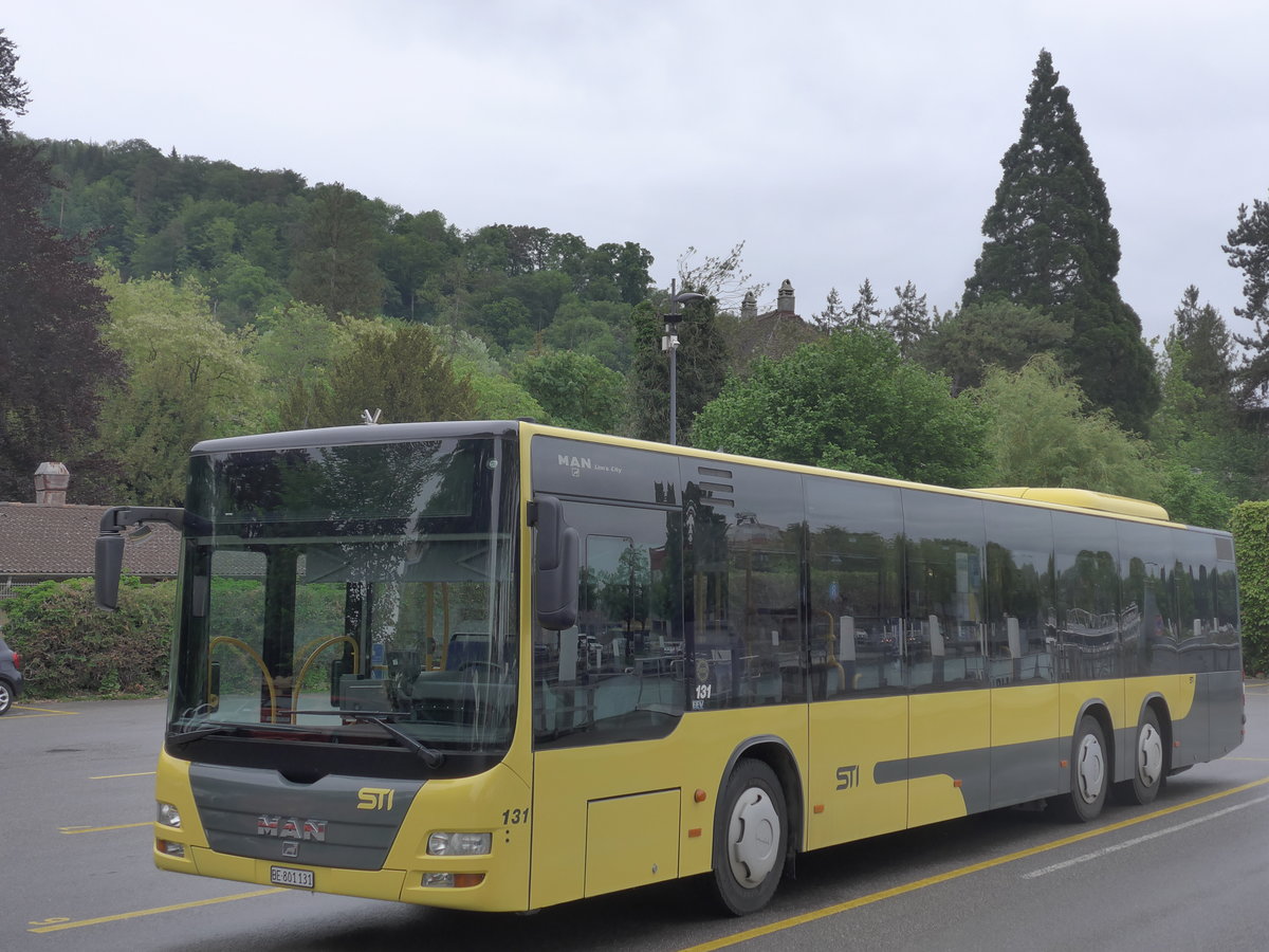(193'008) - STI Thun - Nr. 131/BE 801'131 - MAN am 13. Mai 2018 bei der Schiffl�ndte Thun