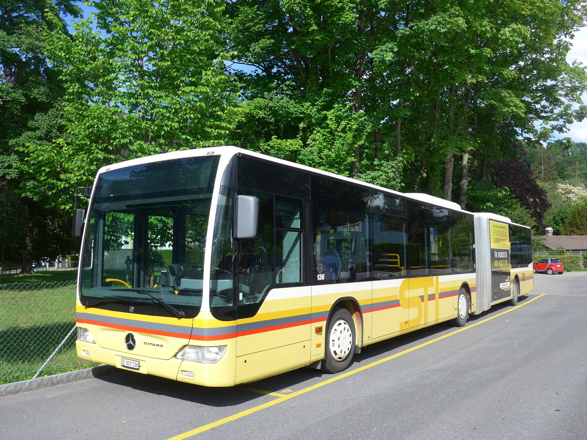 (193'340) - STI Thun - Nr. 136/BE 801'136 - Mercedes am 21. Mai 2018 bei der Schiffl�ndte Thun