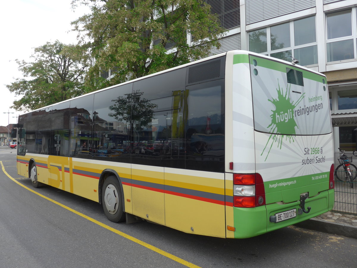 (193'574) - STI Thun - Nr. 127/BE 700'127 - MAN am 26. Mai 2018 bei der Schiffl�ndte Thun