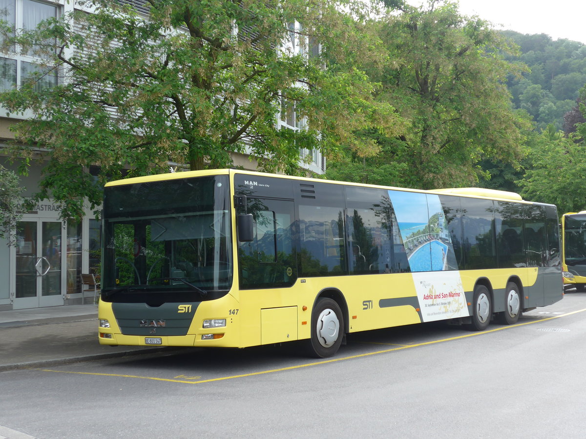 (193'623) - STI Thun - Nr. 147/BE 801'147 - MAN am 28. Mai 2018 bei der Schiffl�ndte Thun