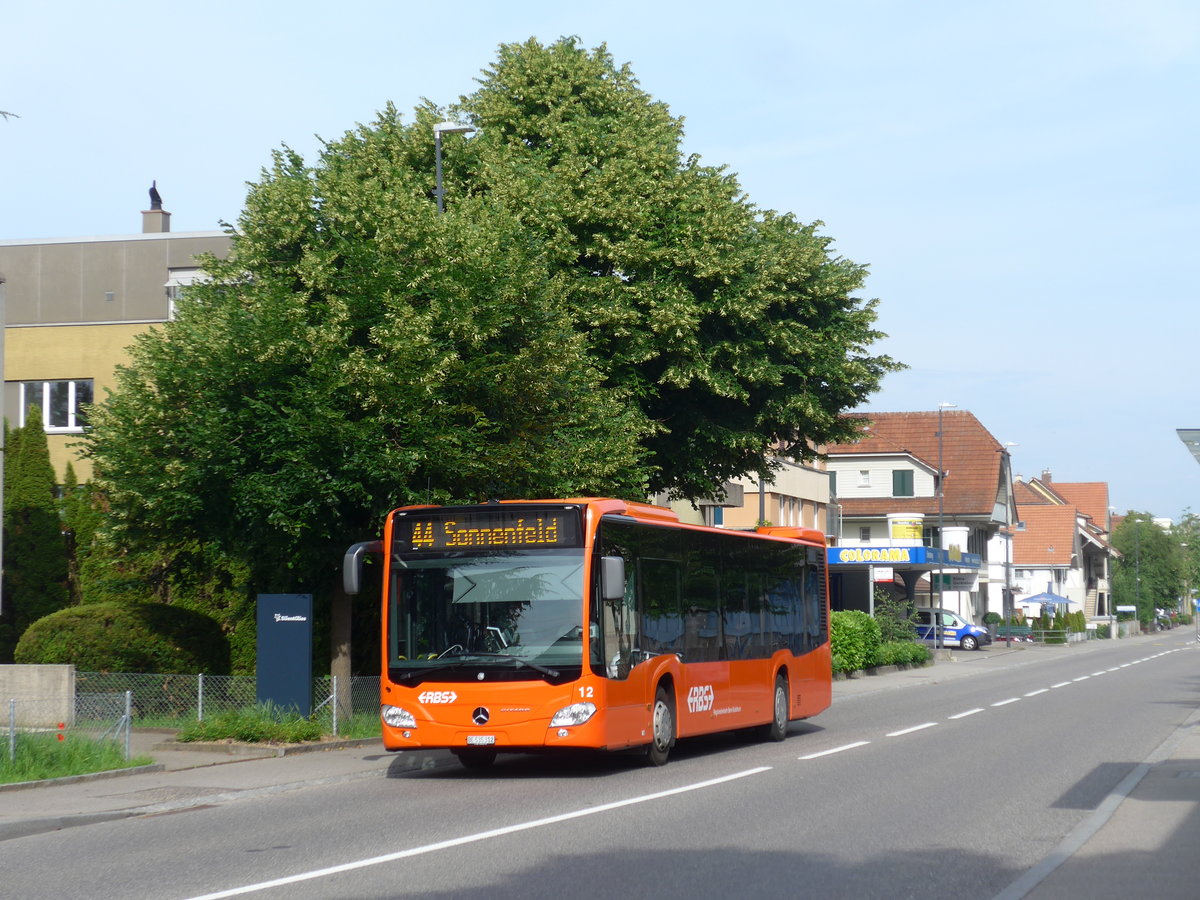 (193'644) - RBS Worblaufen - Nr. 12/BE 535'312 - Mercedes am 3. Juni 2018 beim Bahnhof G�mligen