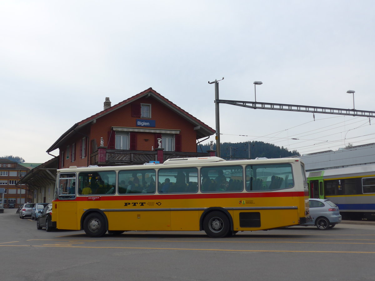 (193'657) - Bernair, M�nsingen - BE 651'182 - Saurer/T�scher (ex Schebath, Lauerz; ex Albin, F�llanden; ex Heim, Flums) am 3. Juni 2018 beim Bahnhof Biglen