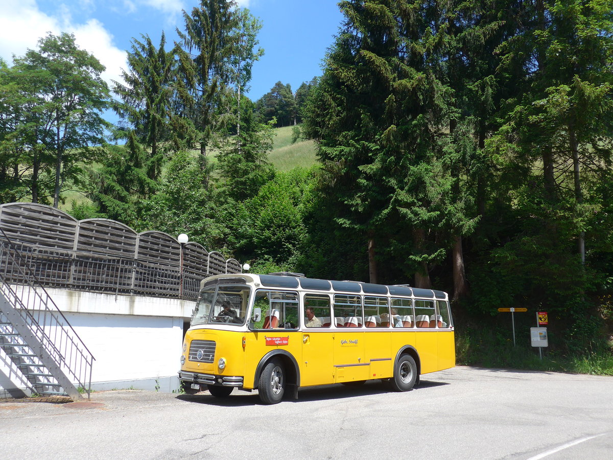 (193'705) - Streiff, Gelterkinden - AG 306'557 - Saurer/Gangloff (ex Oldie-Tours Z�risee, Wollerau; ex OTAG, Wald; ex Leibundgut, Obergoldbach; ex Krebs, Belpberg) am 3. Juni 2018 in Emmenmatt, Moosbad
