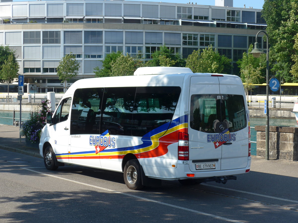 (194'455) - Eurobus, Bern - Nr. 7/BE 379'907 - Mercedes am 30. Juni 2018 bei der Schiffl�ndte Thun