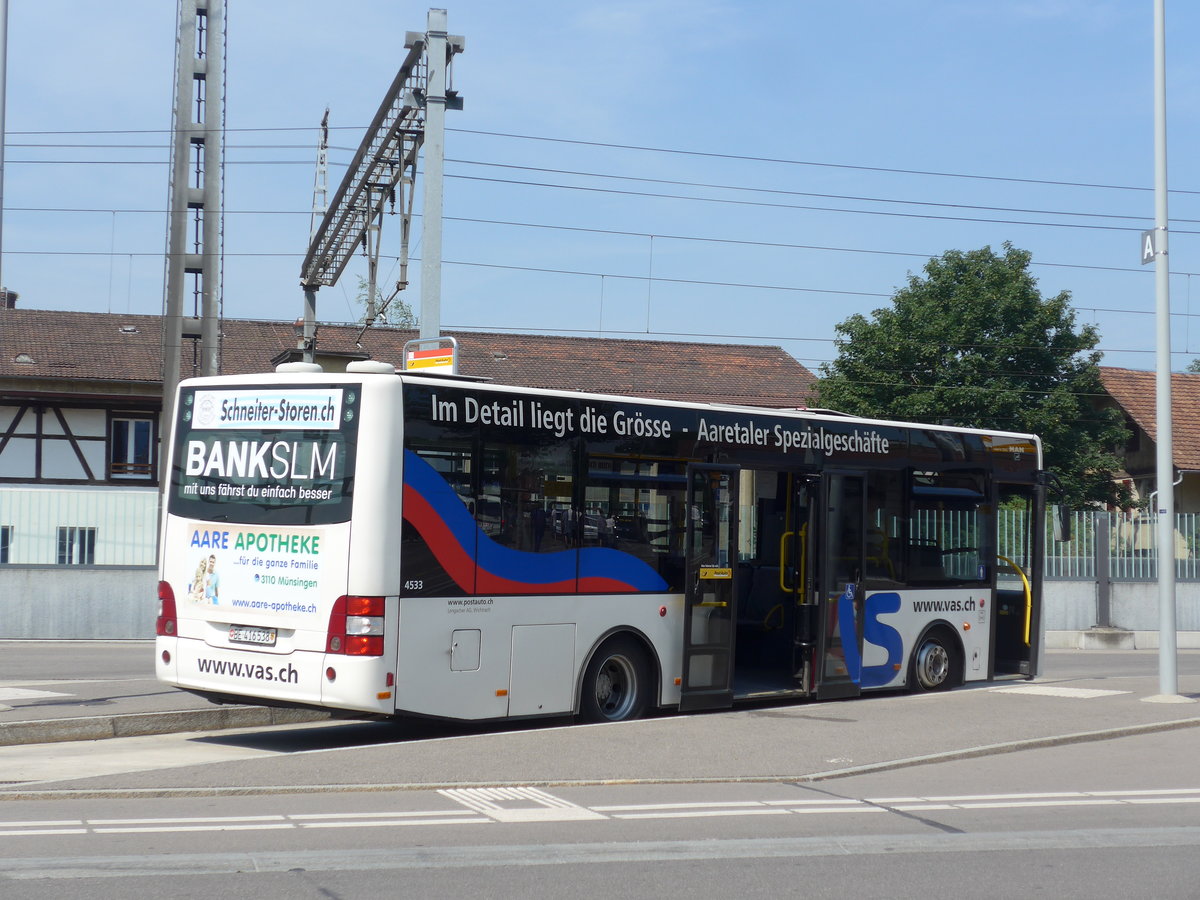 (194'499) - Lengacher, Wichtrach - Nr. 8/BE 416'538 - MAN am 2. Juli 2018 beim Bahnhof M�nsingen