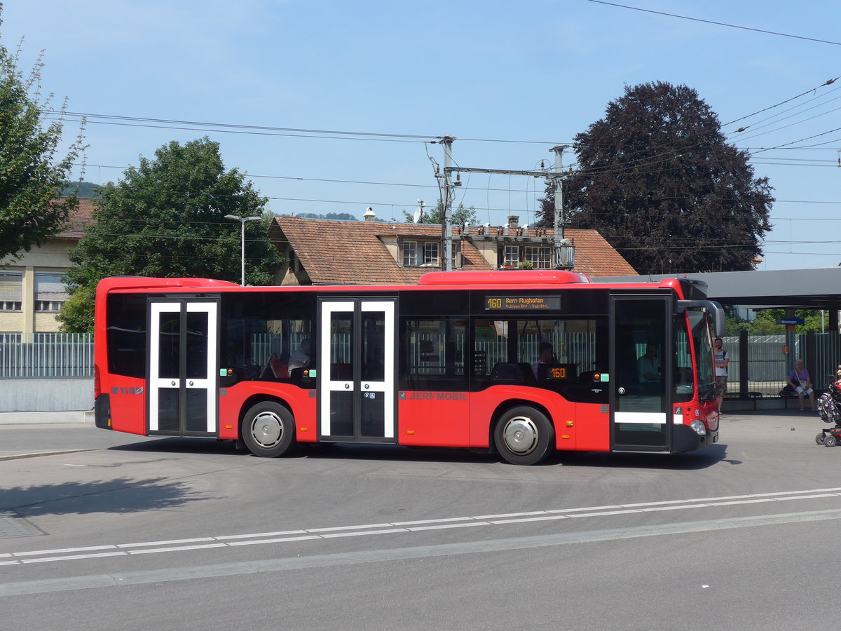 (194'501) - Bernmobil, Bern - Nr. 431/BE 843'431 - Mercedes am 2. Juli 2018 beim Bahnhof M�nsingen