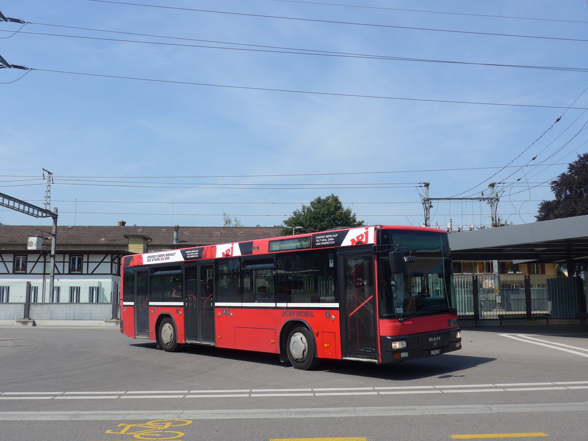 (194'506) - Bernmobil, Bern - Nr. 475/BE 716'475 - MAN/G�ppel (ex Peyer, Niederwangen Nr. 75) am 2. Juli 2018 beim Bahnhof M�nsingen