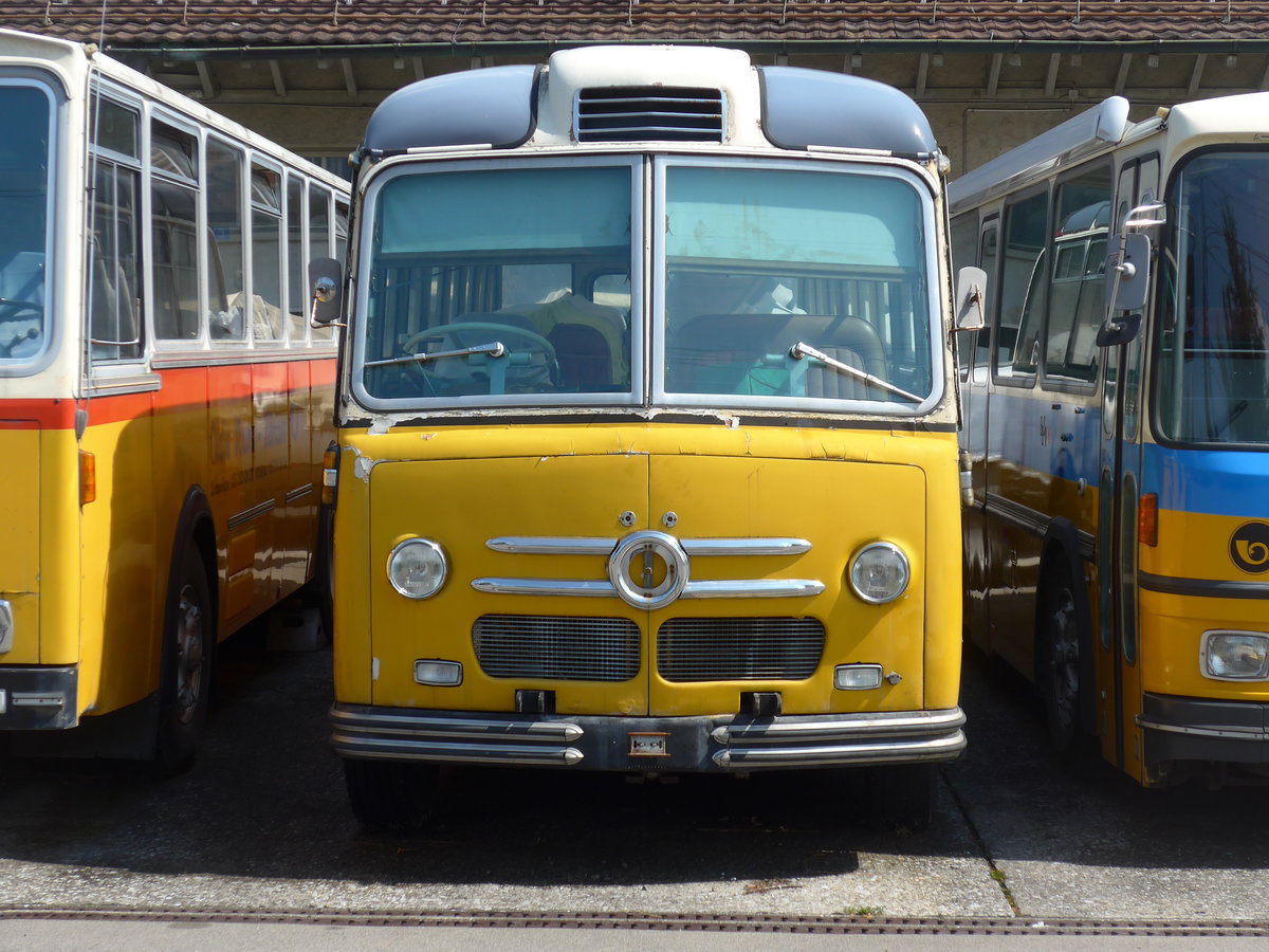(194'545) - Oldie-Tours Z�risee, Wollerau - Nr. 21 - Saurer/Saurer (ex Marchetti, Airolo; ex P 24'119) am 7. Juli 2018 in Uznach, Garage