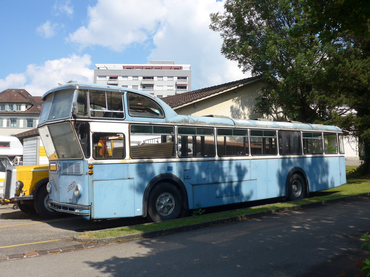 (194'549) - Oldie-Tours Z�risee, Wollerau - FBW/T�scher Hochlenker (ex VBZ Z�rich Nr. 250) am 7. Juli 2018 in Uznach, Garage