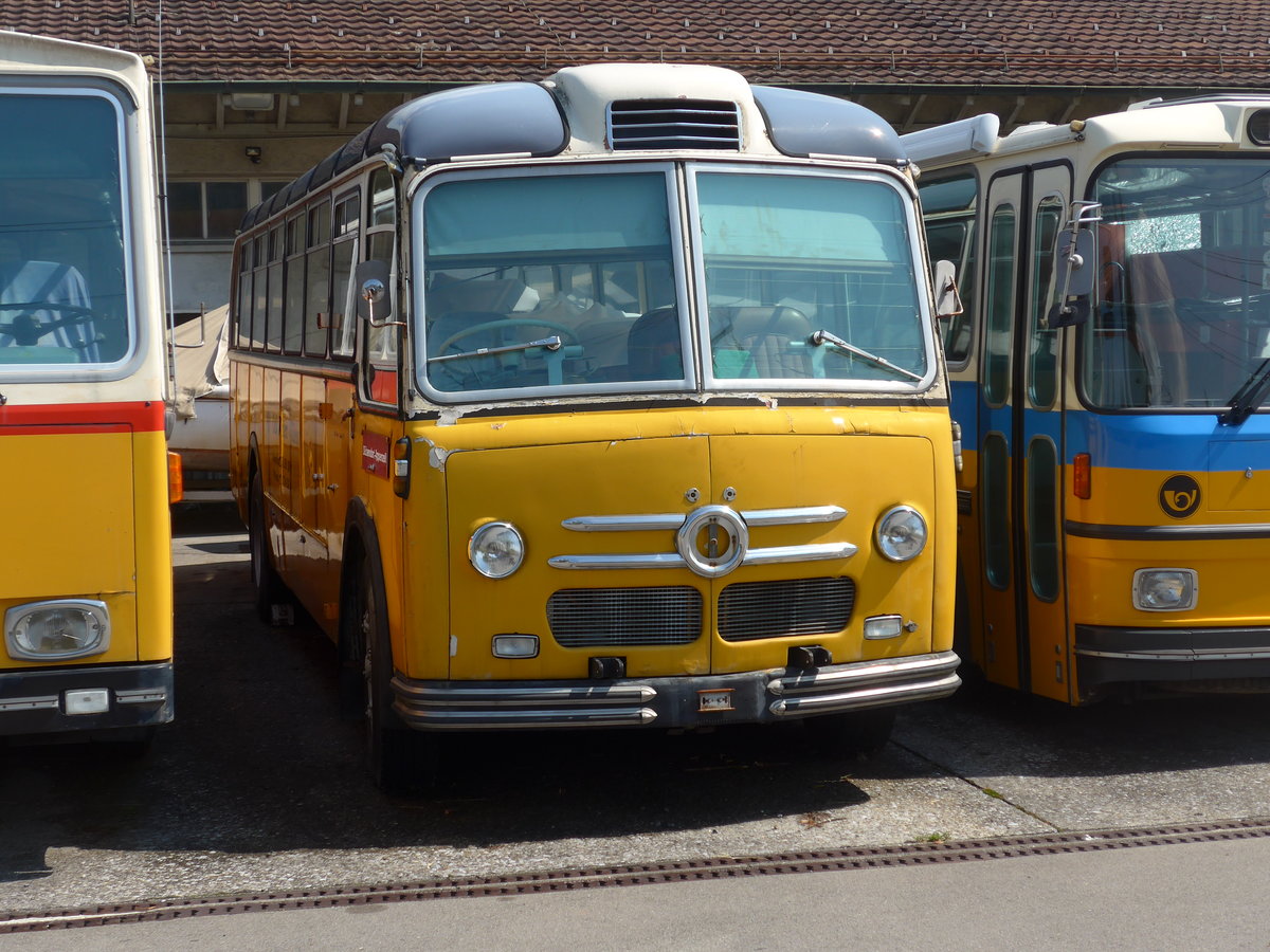 (194'553) - Oldie-Tours Z�risee, Wollerau - Nr. 21 - Saurer/Saurer (ex Marchetti, Airolo; ex P 24'119) am 7. Juli 2018 in Uznach, Garage