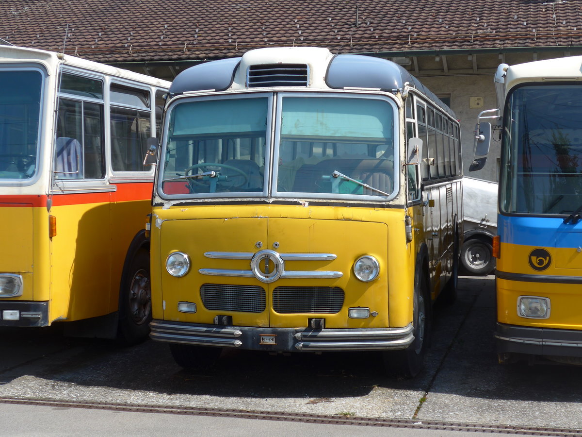 (194'554) - Oldie-Tours Z�risee, Wollerau - Nr. 21 - Saurer/Saurer (ex Marchetti, Airolo; ex P 24'119) am 7. Juli 2018 in Uznach, Garage