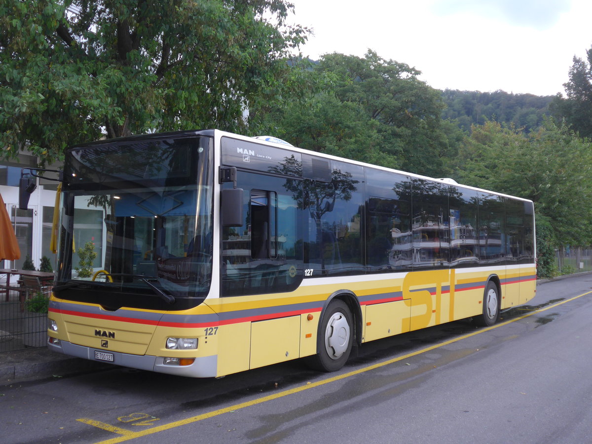 (194'773) - STI Thun - Nr. 127/BE 700'127 - MAN am 14. Juli 2018 bei der Schiffl�ndte Thun