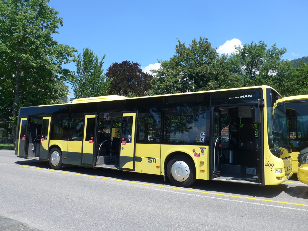 (194'897) - STI Thun - Nr. 400/BE 849'400 - MAN am 18. Juli 2018 bei der Schiffl�ndte Thun
