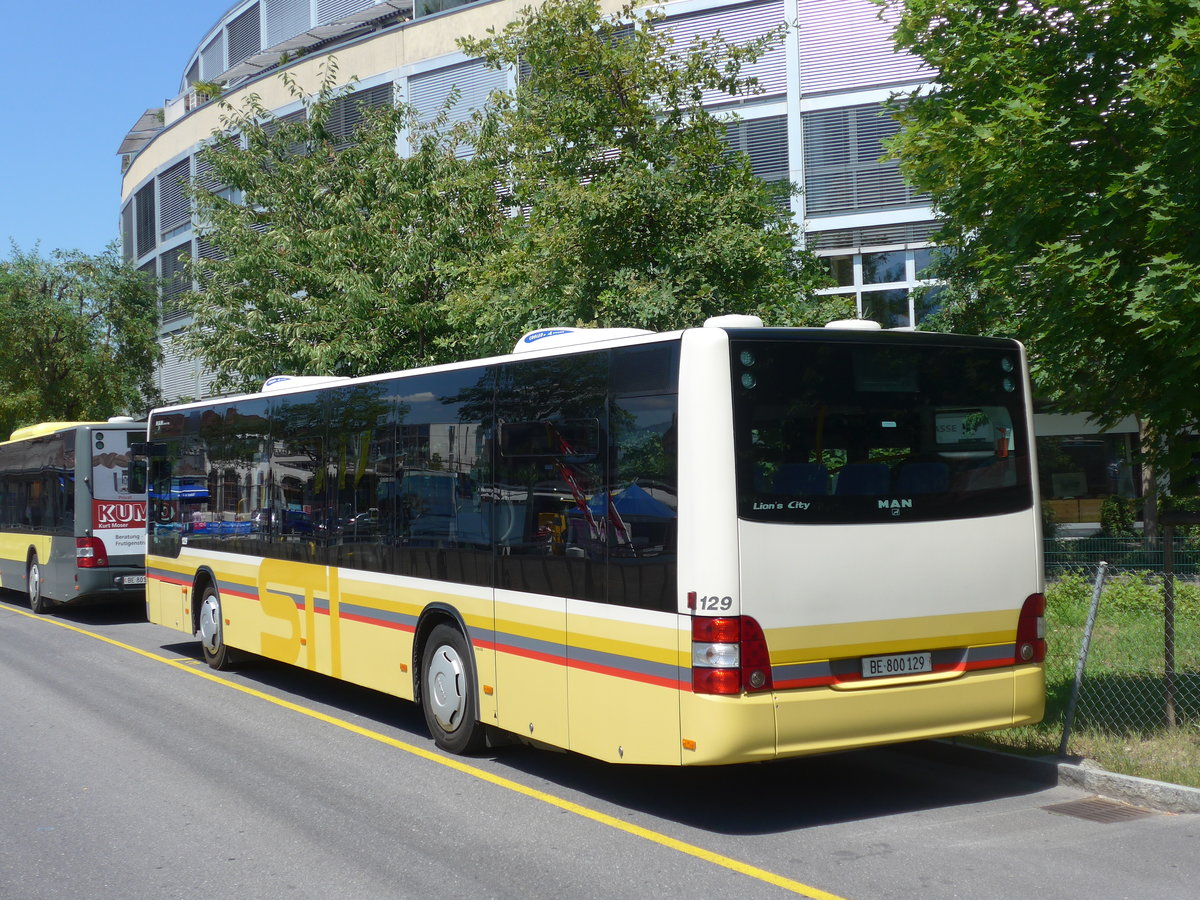 (194'898) - STI Thun - Nr. 129/BE 800'129 - MAN am 18. Juli 2018 bei der Schiffl�ndte Thun